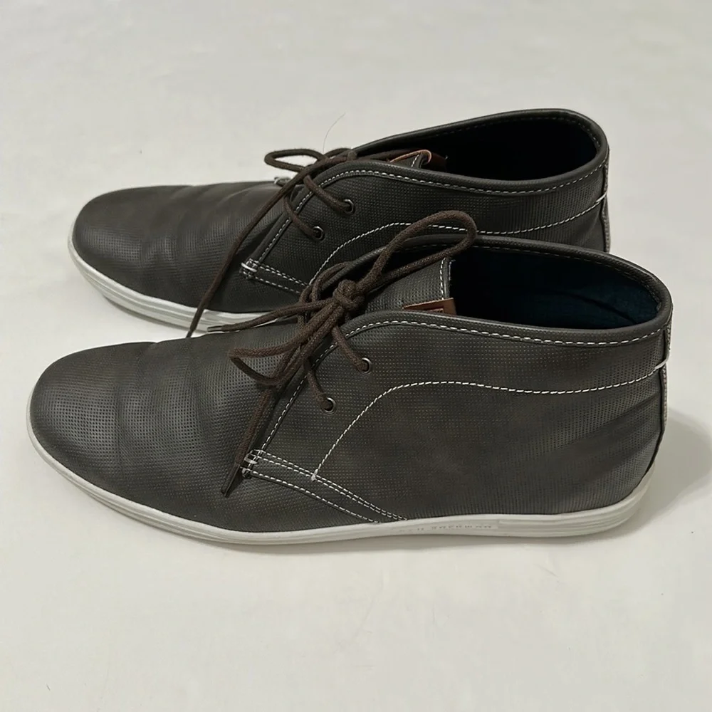 BEN Sherman Men’s Gray Lace Up Formal Casual Chukka Ankle Boots Shoes Size 12
